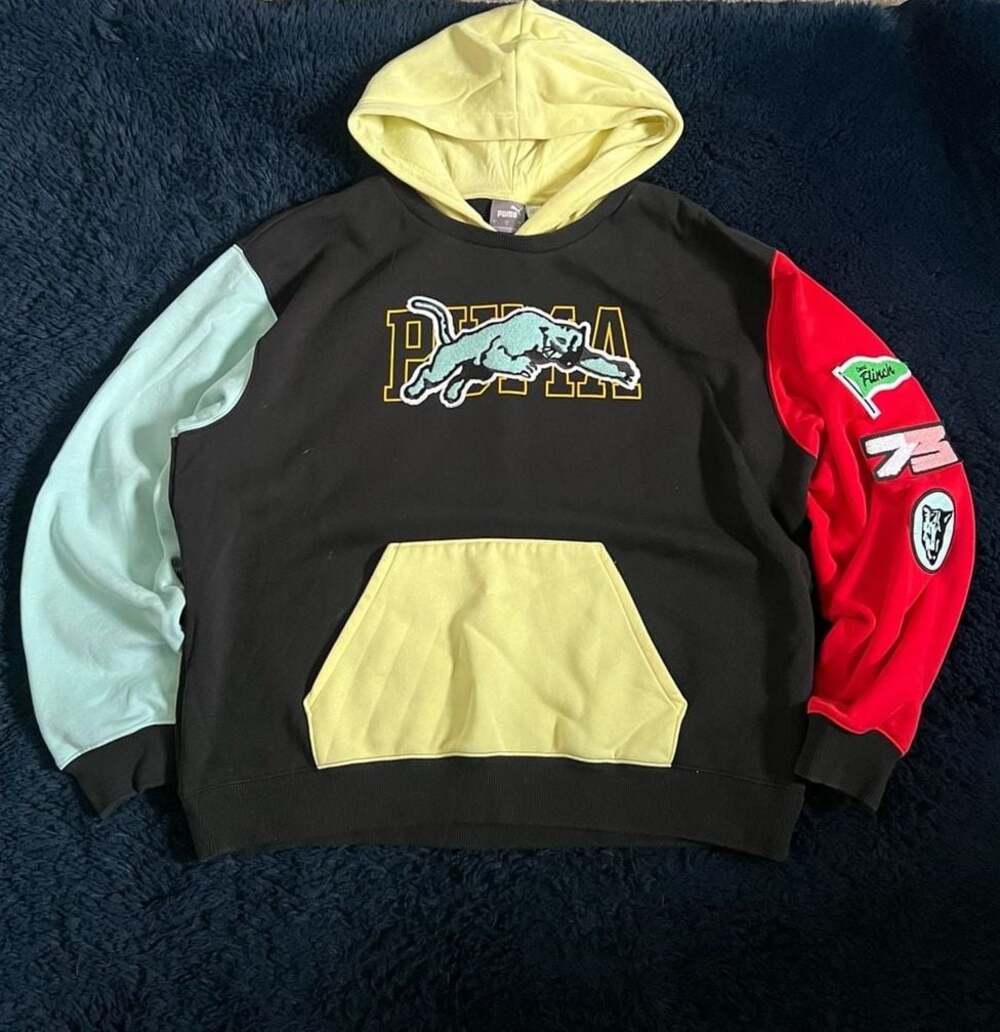 Puma Don't Flinch Archive Colorblock Hoodie with Patches